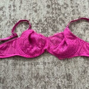 Victoria's Secret Vibrant Pink Lace Bra
